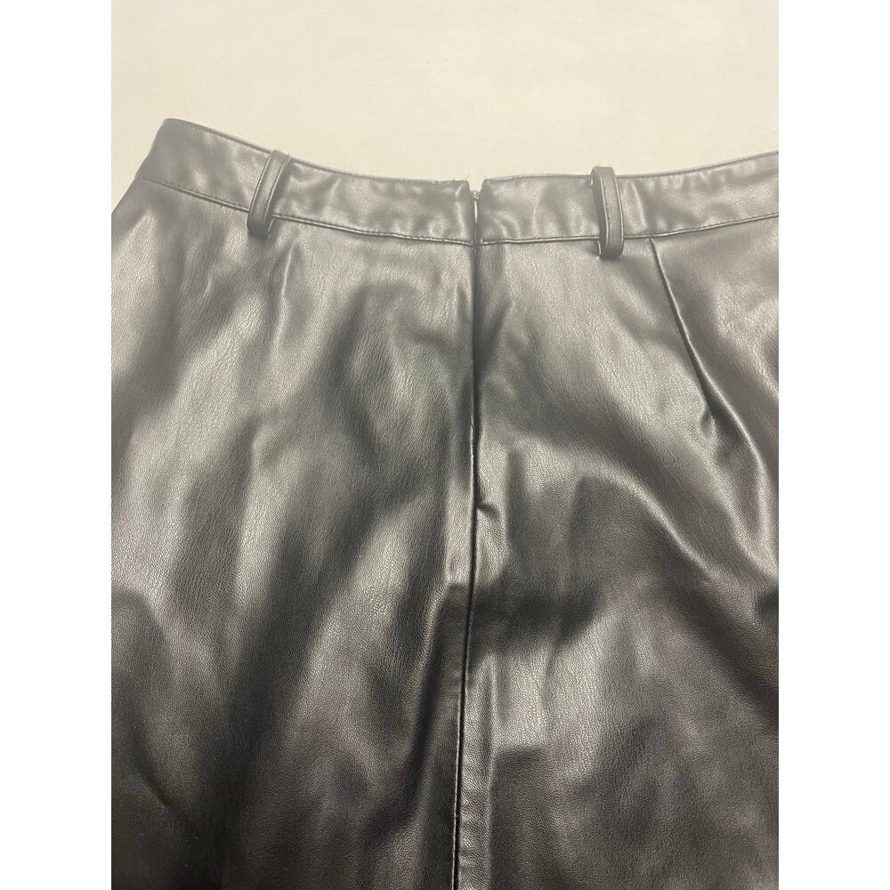 Zara Faux Leather Paneled Midi Skirt Size Large - Picture 7 of 7